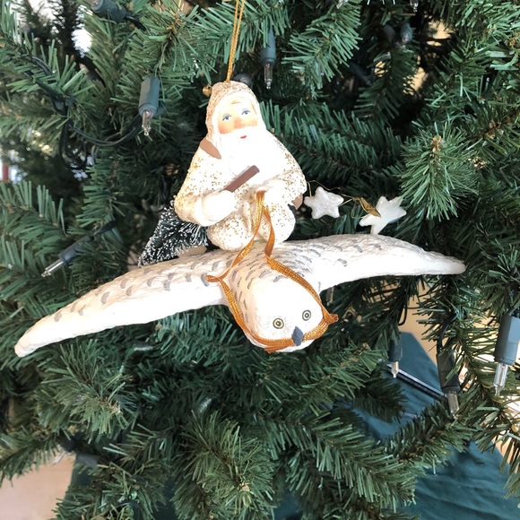 Vintage Dept 56 Father Frost on soaring owl